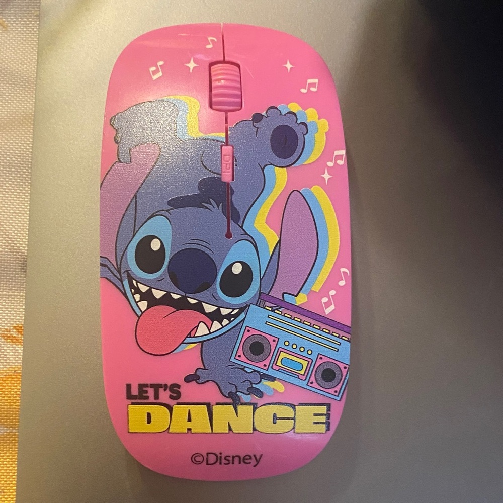 Disney Pink and Blue Stitch Wireless Mouse